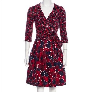 Diane von Furstenberg Print Wrap Dress - XS